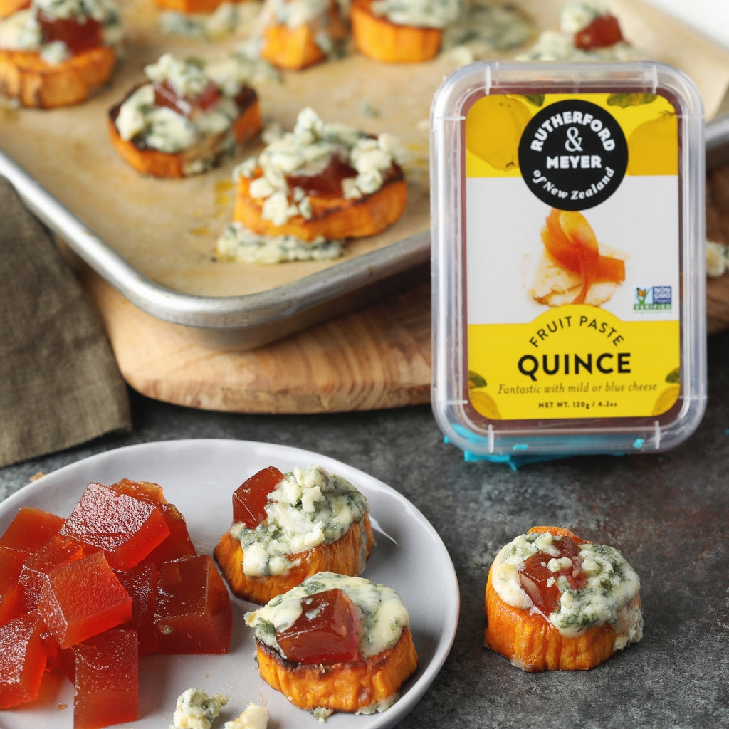 Quince Sweet Potato Bites with Blue Cheese Recipe